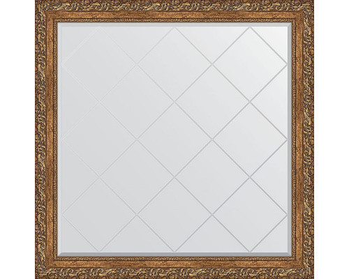 Заказать Зеркало Evoform Exclusive-G 105х105 BY 4443 с гравировкой в багетной раме - Виньетка бронзовая 85 мм в магазине сантехники Santeh-Crystal.ru