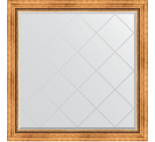 Зеркало Evoform Exclusive-G 106х106 BY 4447 с гравировкой в багетной раме - Римское золото 88 мм