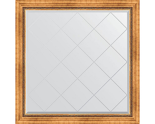 Заказать Зеркало Evoform Exclusive-G 106х106 BY 4447 с гравировкой в багетной раме - Римское золото 88 мм в магазине сантехники Santeh-Crystal.ru