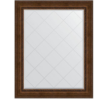 Зеркало Evoform Exclusive-G 127х102 BY 4386 с гравировкой в багетной раме - Состаренная бронза с орнаментом 120 мм