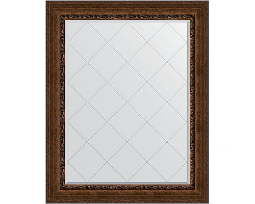 Заказать Зеркало Evoform Exclusive-G 127х102 BY 4386 с гравировкой в багетной раме - Состаренная бронза с орнаментом 120 мм в магазине сантехники Santeh-Crystal.ru