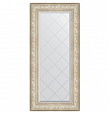 Зеркало Evoform Exclusive-G 130х60 BY 4082 с гравировкой в багетной раме - Виньетка серебро 109 мм