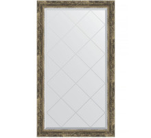 Зеркало Evoform Exclusive-G 128х73 BY 4221 с гравировкой в багетной раме - Старое дерево с плетением 70 мм