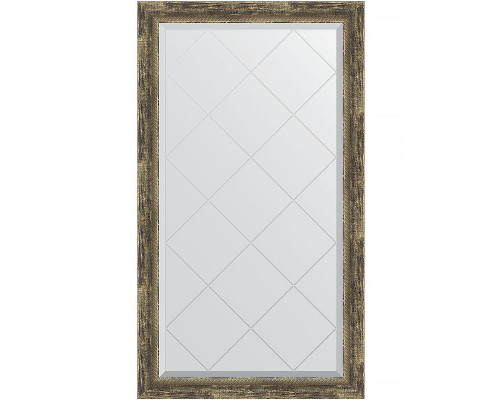 Заказать Зеркало Evoform Exclusive-G 128х73 BY 4221 с гравировкой в багетной раме - Старое дерево с плетением 70 мм в магазине сантехники Santeh-Crystal.ru