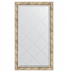 Зеркало Evoform Exclusive-G 128х73 BY 4220 с гравировкой в багетной раме - Прованс с плетением 70 мм