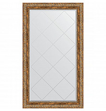 Зеркало Evoform Exclusive-G 130х75 BY 4230 с гравировкой в багетной раме - Виньетка античная бронза 85 мм