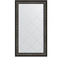 Зеркало Evoform Exclusive-G 129х75 BY 4225 с гравировкой в багетной раме - Черный ардеко 81 мм