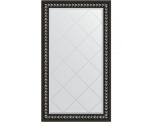 Заказать Зеркало Evoform Exclusive-G 129х75 BY 4225 с гравировкой в багетной раме - Черный ардеко 81 мм в магазине сантехники Santeh-Crystal.ru