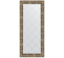 Зеркало Evoform Exclusive-G 123х53 BY 4050 с гравировкой в багетной раме - Серебряный бамбук 73 мм