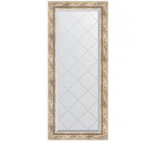 Зеркало Evoform Exclusive-G 123х53 BY 4048 с гравировкой в багетной раме - Прованс с плетением 70 мм