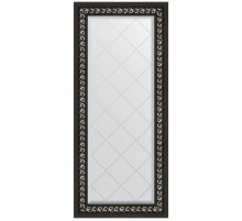 Зеркало Evoform Exclusive-G 124х55 BY 4053 с гравировкой в багетной раме - Черный ардеко 81 мм