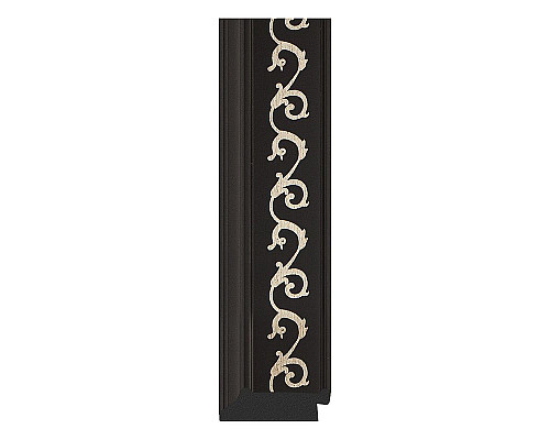 Заказать Зеркало Evoform Exclusive-G 124х55 BY 4053 с гравировкой в багетной раме - Черный ардеко 81 мм в магазине сантехники Santeh-Crystal.ru