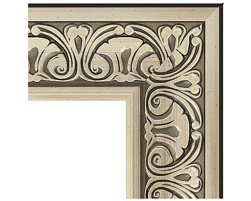 Приобрести Зеркало Evoform Exclusive-G 107х80 BY 4209 с гравировкой в багетной раме - Барокко серебро 106 мм в магазине сантехники Santeh-Crystal.ru