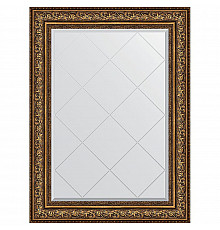 Зеркало Evoform Exclusive-G 108х80 BY 4212 с гравировкой в багетной раме - Виньетка состаренная бронза 109 мм