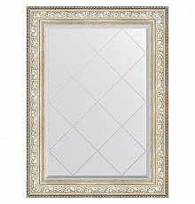 Зеркало Evoform Exclusive-G 108х80 BY 4211 с гравировкой в багетной раме - Виньетка серебро 109 мм