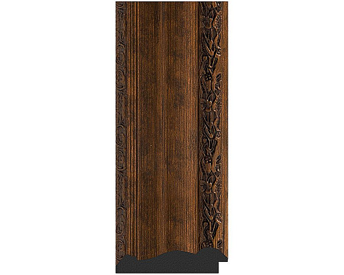 Приобрести Зеркало Evoform Exclusive-G 132х62 BY 4085 с гравировкой в багетной раме - Состаренная бронза с орнаментом 120 мм в магазине сантехники Santeh-Crystal.ru