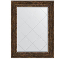 Зеркало Evoform Exclusive-G 110х82 BY 4215 с гравировкой в багетной раме - Состаренное дерево с орнаментом 120 мм