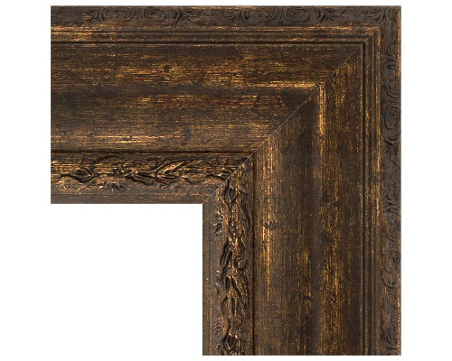 Купить Зеркало Evoform Exclusive-G 110х82 BY 4215 с гравировкой в багетной раме - Состаренное дерево с орнаментом 120 мм в магазине сантехники Santeh-Crystal.ru