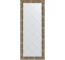 Зеркало Evoform Exclusive-G 153х63 BY 4136 с гравировкой в багетной раме - Серебряный бамбук 73 мм