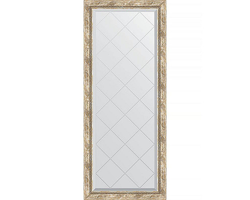 Заказать Зеркало Evoform Exclusive-G 153х63 BY 4134 с гравировкой в багетной раме - Прованс с плетением 70 мм в магазине сантехники Santeh-Crystal.ru