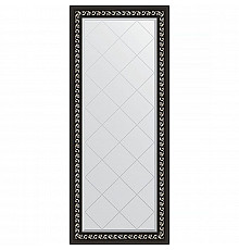 Зеркало Evoform Exclusive-G 154х65 BY 4139 с гравировкой в багетной раме - Черный ардеко 81 мм