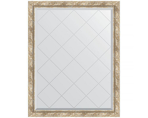 Заказать Зеркало Evoform Exclusive-G 118х93 BY 4349 с гравировкой в багетной раме - Прованс с плетением 70 мм в магазине сантехники Santeh-Crystal.ru