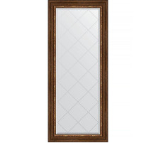 Зеркало Evoform Exclusive-G 156х66 BY 4148 с гравировкой в багетной раме - Римская бронза 88 мм