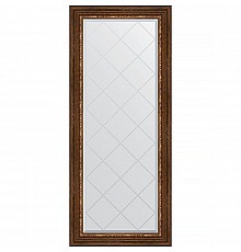 Зеркало Evoform Exclusive-G 156х66 BY 4148 с гравировкой в багетной раме - Римская бронза 88 мм