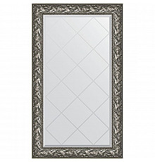 Зеркало Evoform Exclusive-G 133х79 BY 4243 с гравировкой в багетной раме - Византия серебро 99 мм