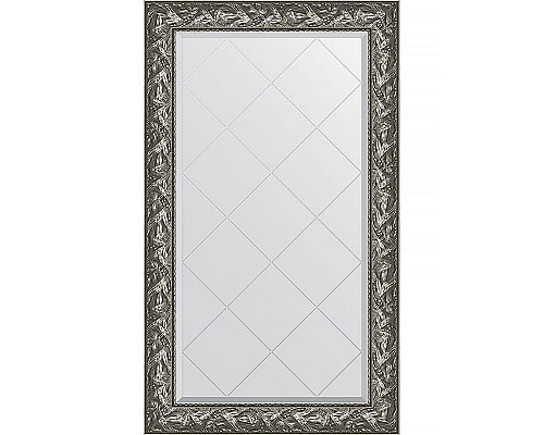 Заказать Зеркало Evoform Exclusive-G 133х79 BY 4243 с гравировкой в багетной раме - Византия серебро 99 мм в магазине сантехники Santeh-Crystal.ru