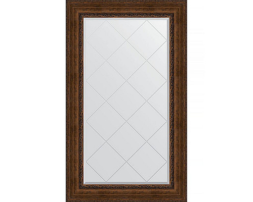 Приобрести Зеркало Evoform Exclusive-G 137х82 BY 4257 с гравировкой в багетной раме - Состаренная бронза с орнаментом 120 мм в магазине сантехники Santeh-Crystal.ru