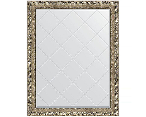 Купить Зеркало Evoform Exclusive-G 120х95 BY 4358 с гравировкой в багетной раме - Виньетка античное серебро 85 мм в магазине сантехники Santeh-Crystal.ru
