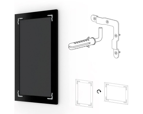 Заказать Зеркало Evoform Exclusive-G 157х75 BY 4272 с гравировкой в багетной раме - Виньетка античное серебро 85 мм в магазине сантехники Santeh-Crystal.ru