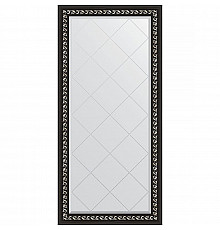 Зеркало Evoform Exclusive-G 157х75 BY 4268 с гравировкой в багетной раме - Черный ардеко 81 мм