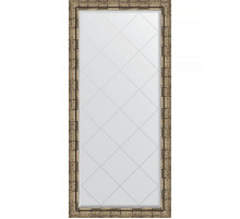 Зеркало Evoform Exclusive-G 135х73 BY 4265 с гравировкой в багетной раме - Серебряный бамбук 73 мм