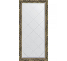 Зеркало Evoform Exclusive-G 135х73 BY 4264 с гравировкой в багетной раме - Старое дерево с плетением 70 мм