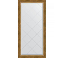 Зеркало Evoform Exclusive-G 135х73 BY 4262 с гравировкой в багетной раме - Состаренная бронза с плетением 70 мм