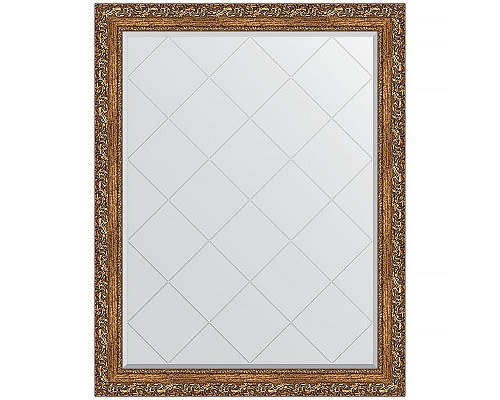 Купить Зеркало Evoform Exclusive-G 120х95 BY 4357 с гравировкой в багетной раме - Виньетка бронзовая 85 мм в магазине сантехники Santeh-Crystal.ru