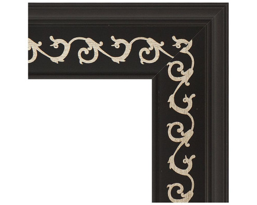 Купить Зеркало Evoform Exclusive-G 120х95 BY 4354 с гравировкой в багетной раме - Черный ардеко 81 мм в магазине сантехники Santeh-Crystal.ru