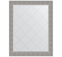 Зеркало Evoform Exclusive-G 121х96 BY 4367 с гравировкой в багетной раме - Чеканка серебряная 90 мм