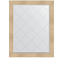 Зеркало Evoform Exclusive-G 121х96 BY 4365 с гравировкой в багетной раме - Золотые дюны 90 мм