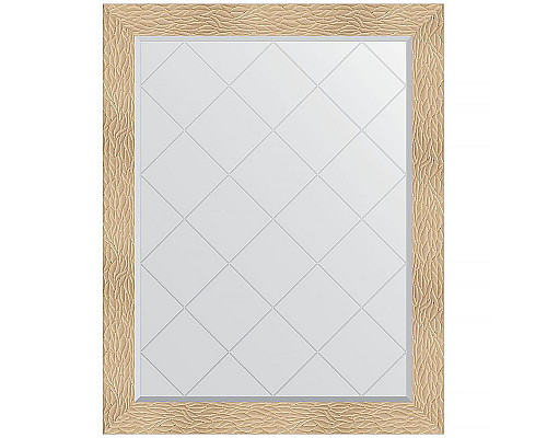 Приобрести Зеркало Evoform Exclusive-G 121х96 BY 4365 с гравировкой в багетной раме - Золотые дюны 90 мм в магазине сантехники Santeh-Crystal.ru