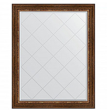 Зеркало Evoform Exclusive-G 121х96 BY 4363 с гравировкой в багетной раме - Римская бронза 88 мм