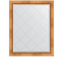 Зеркало Evoform Exclusive-G 121х96 BY 4361 с гравировкой в багетной раме - Римское золото 88 мм