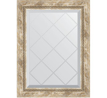 Зеркало Evoform Exclusive-G 71х53 BY 4005 с гравировкой в багетной раме - Прованс с плетением 70 мм