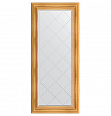 Зеркало Evoform Exclusive-G 158х69 BY 4159 с гравировкой в багетной раме - Травленое золото 99 мм