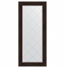 Зеркало Evoform Exclusive-G 158х69 BY 4162 с гравировкой в багетной раме - Темный прованс 99 мм