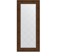 Зеркало Evoform Exclusive-G 162х72 BY 4171 с гравировкой в багетной раме - Состаренная бронза с орнаментом 120 мм