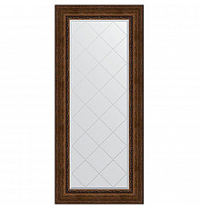 Зеркало Evoform Exclusive-G 162х72 BY 4171 с гравировкой в багетной раме - Состаренная бронза с орнаментом 120 мм