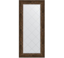 Зеркало Evoform Exclusive-G 162х72 BY 4172 с гравировкой в багетной раме - Состаренное дерево с орнаментом 120 мм